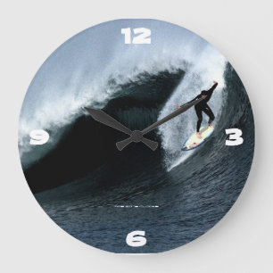 Big Waves Surfer Large Wall Clock