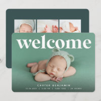 Big Welcome | Photo Birth Announcement