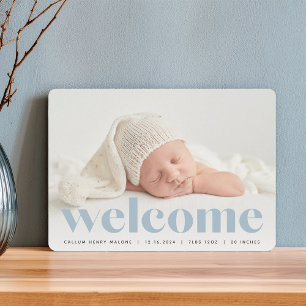 Big Welcome   Photo Birth Announcement