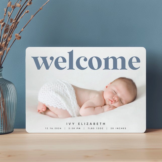 Big Welcome | Photo Birth Announcement (Creator Uploaded)