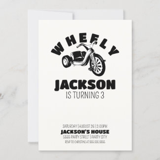 Big Wheel Boy Birthday Invitation-Wheely Big Deal Invitation