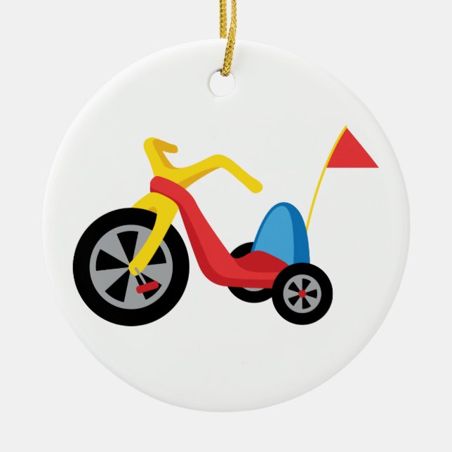 Big Wheel Ceramic Tree Decoration (Front)