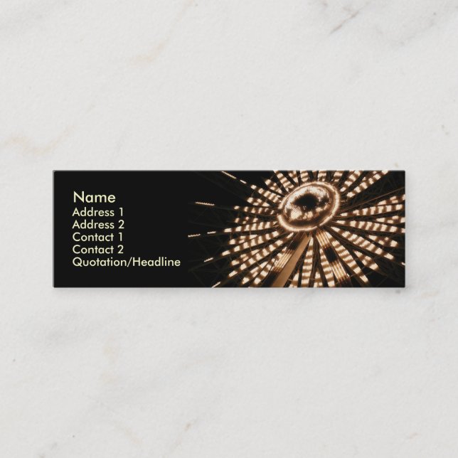 Big Wheel Christmas Star Mini Business Card (Front)