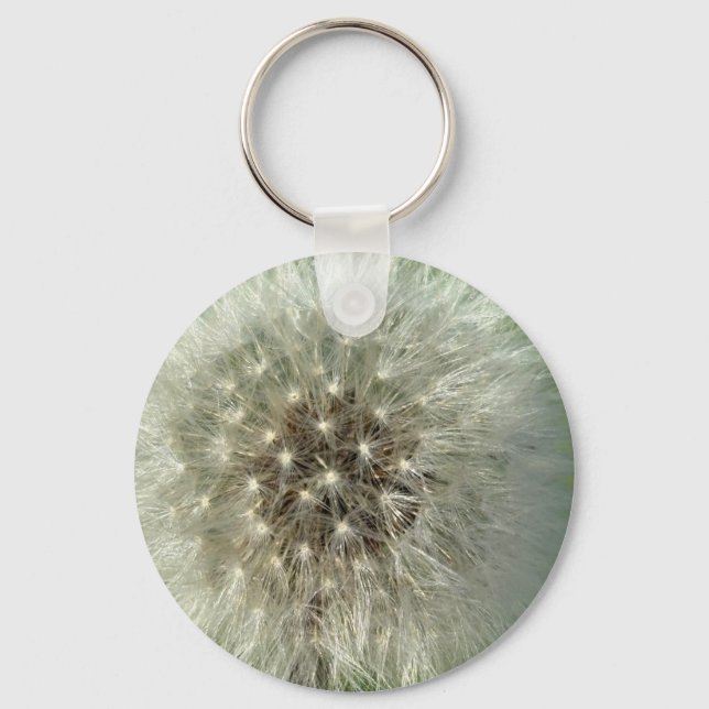 Big White Dandelion Key Ring (Front)