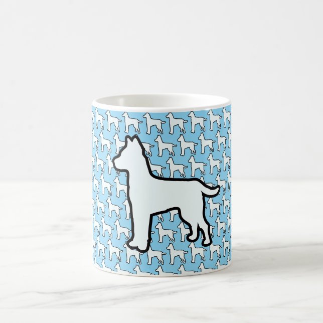 Big White Dog Lt Blue    Coffee Mug (Center)