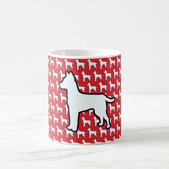 Big White Dog Red    Coffee Mug (Center)
