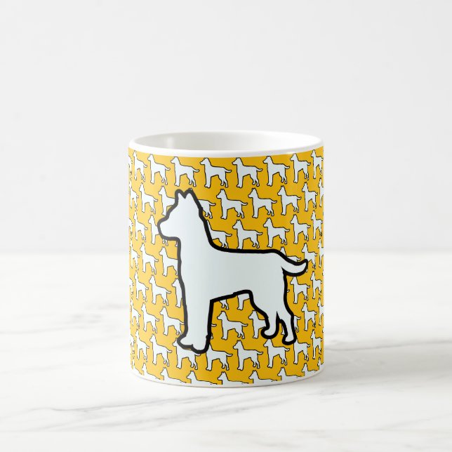 Big White Dog Yellow     Coffee Mug (Center)