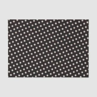 Big White Polka Dots on Black Tissue Paper