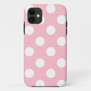 Big White Polka Dots on Pink Case-Mate iPhone Case
