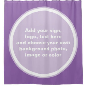 BIG white transparent dot / white ring + your idea Shower Curtain