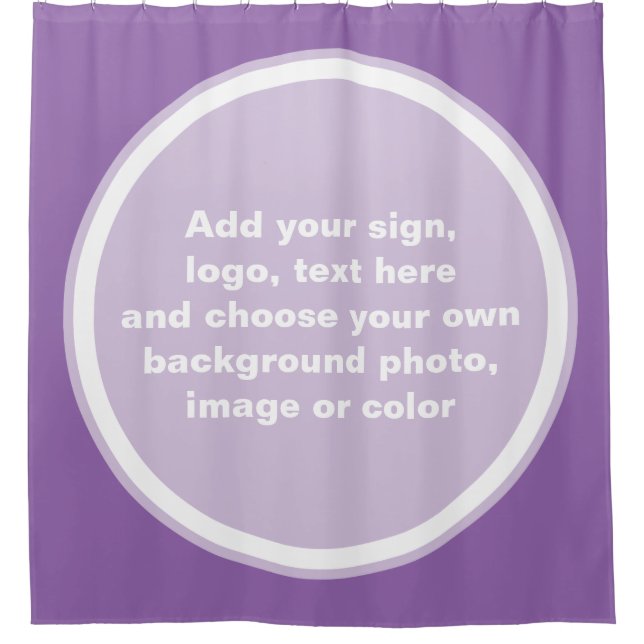 BIG white transparent dot / white ring + your idea Shower Curtain (Front)
