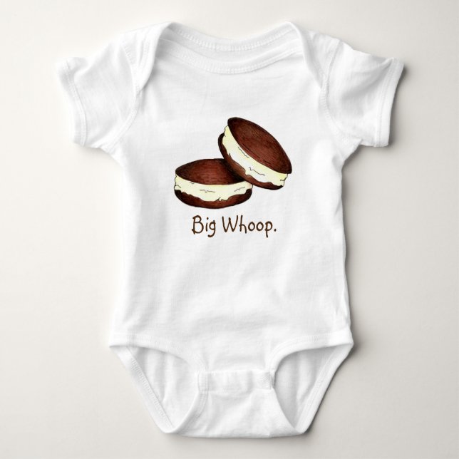 Big Whoop Chocolate Whoopie Pie PA Dutch Food Baby Bodysuit (Front)