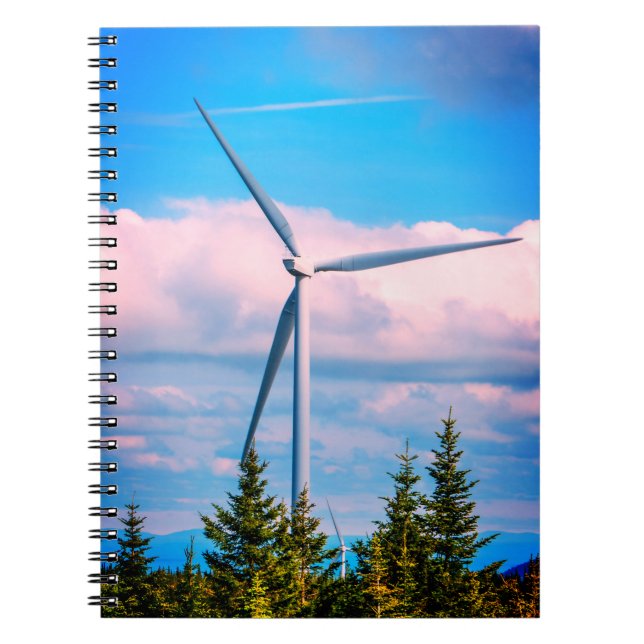 Big Wind Turbine Spiral Notebook (Front)