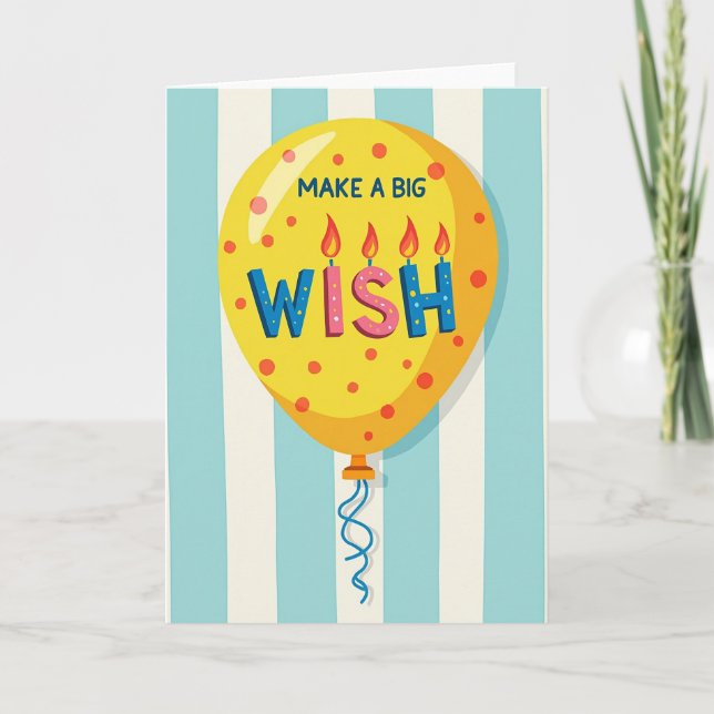Big Wish Balloon Card (Front)