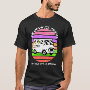 Big Worm Ice Cream Vintage Sunset Retro T-Shirt