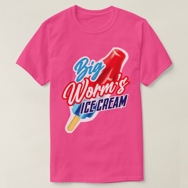 Big Worms Ice Cream T-Shirt (Design Front)