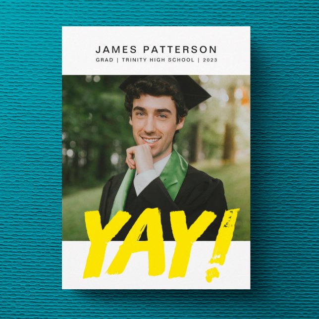 Big YAY Graduate Editable Graduation Announcement (Creator Uploaded)
