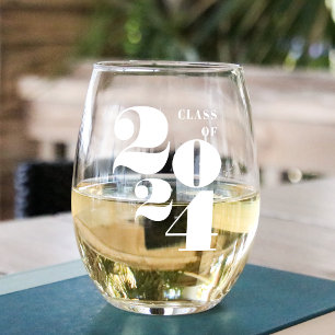 Big Year Class of 2025 Graduation Stemless Wine Glass