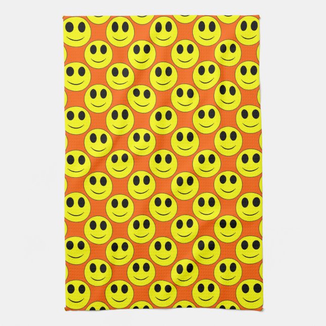 Big Yellow Allover Orange-Kitchen Towel (Vertical)