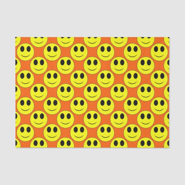 Big Yellow Allover Orange-Tissue Wrap Paper (Front)