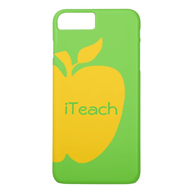 Big Yellow Apple Teacher's iPhone 7 Plus Case (Back)