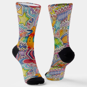Big Yellow Bird Socks