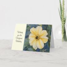 Big Yellow Bloom - Birthday Card