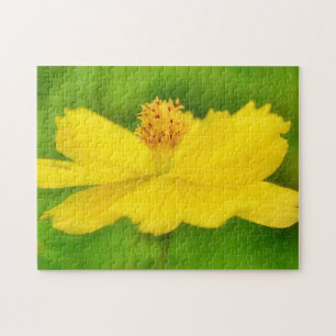 Big Yellow Flower Cosmos Wildflower Art Puzzle