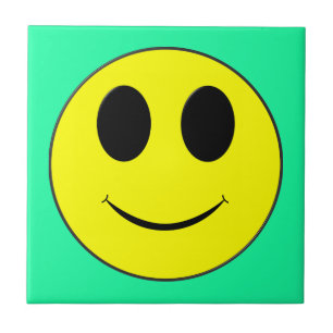 Big Yellow Happy Face Tile
