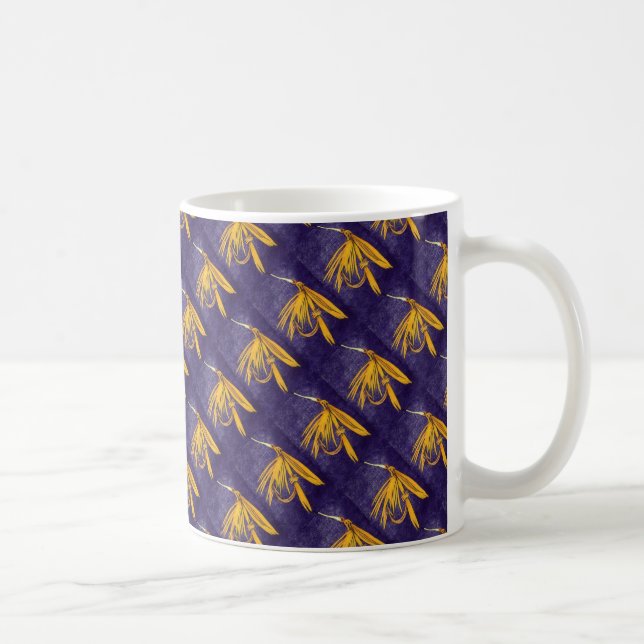 "Big Yellow May" Tiled Wet Fly Trout Fly Mug (Right)