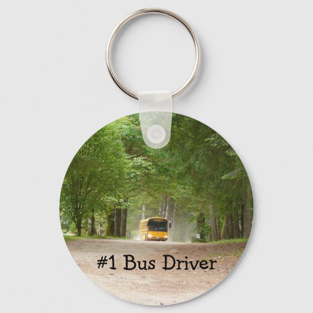 Big Yellow School Bus Key Ring (Front)