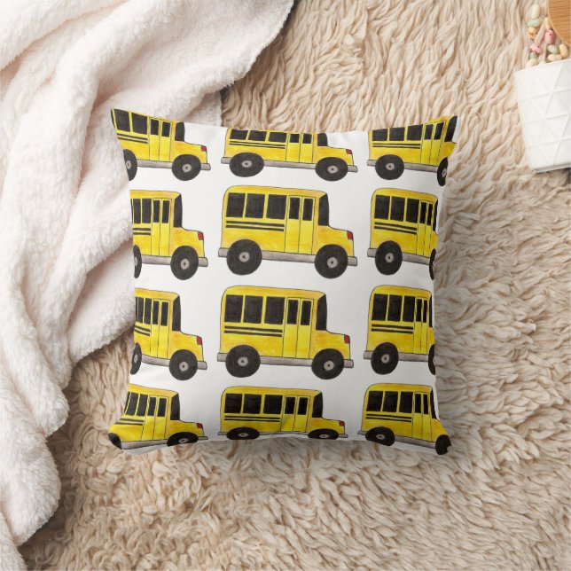 Big Yellow School Bus Teacher Driver Education Cushion (Blanket)