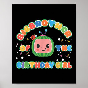 Bigbrother Of The Birthday Girl Melon Family Match Poster
