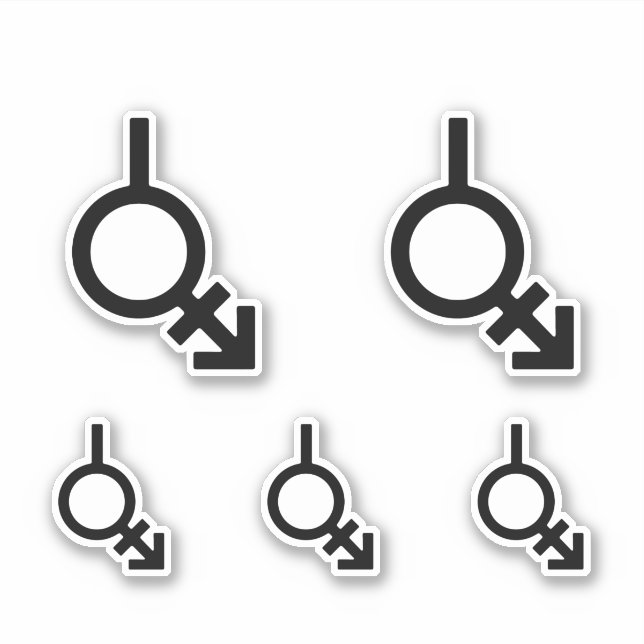Bigender Androgyne and Neutrois Gender Symbol (Front)