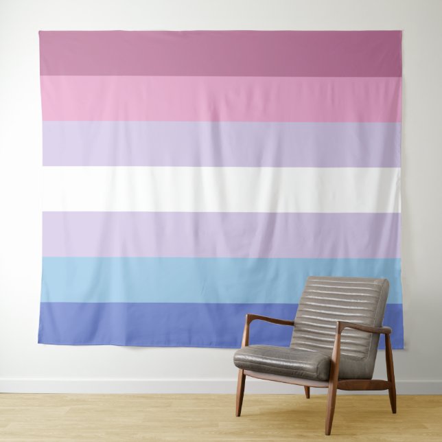 Bigender Flag Extra Large LGBT Tapestry (In Situ (Horizontal))