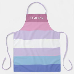 Bigender Flag Monogrammed Apron