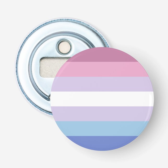 Bigender Pride Flag Bottle Opener (Front)
