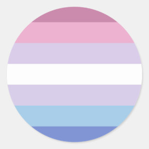 Bigender Pride Flag Classic Round Sticker