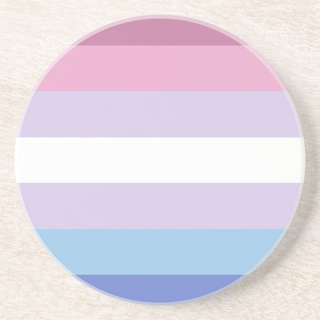 bigender pride flag coaster (Front)