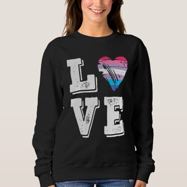 Bigender Pride Flag Love Bigender Flag 1 Sweatshirt (Front)