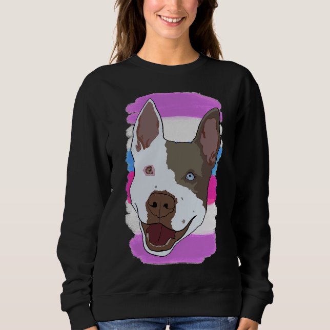 Bigender Pride Pitbull Sweatshirt (Front)