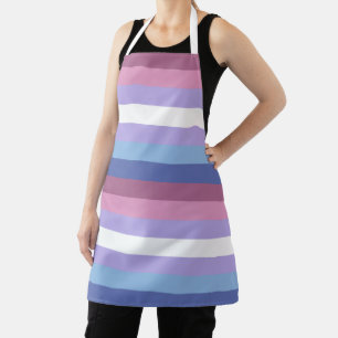 Bigender Pride, Striped Print, LGBTQ Pride Apron