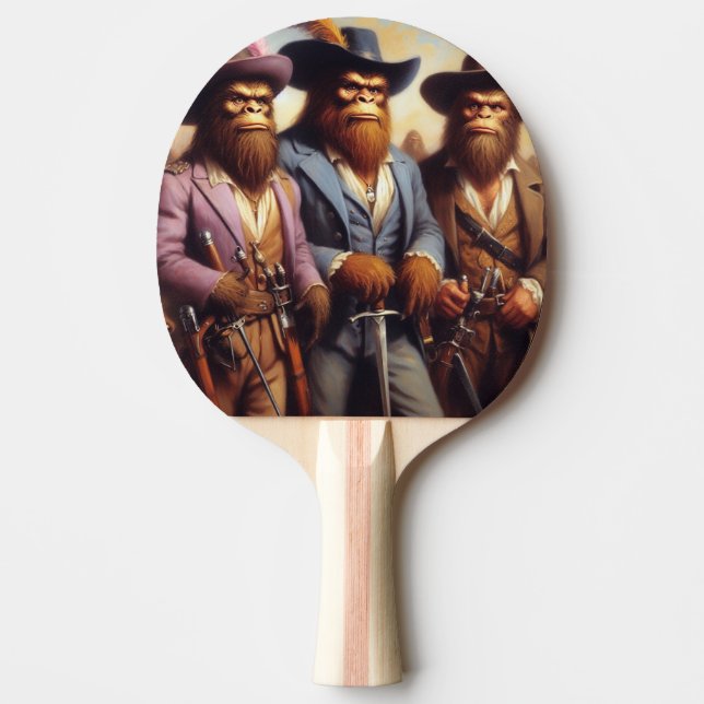 Bigfoot 3 Musketeers Ping Pong Paddle (Front)