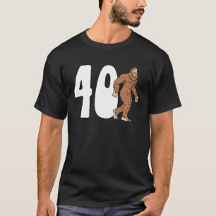 Bigfoot 40Th Fortieth Birthday Sasquatch 40 Year O T-Shirt