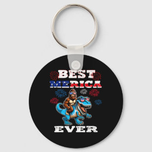 Bigfoot 4th Of July 1776 Boys American Flag Men Wo Key Ring