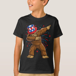 Bigfoot 4th Of July Shirts Sasquatch American Flag
