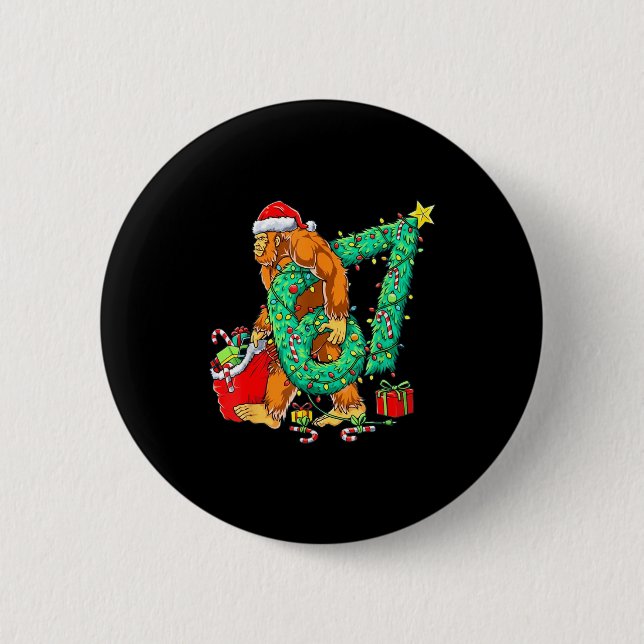 Bigfoot 67 Meme Christmas Tree 67 Baseball Lifesty 6 Cm Round Badge (Front)
