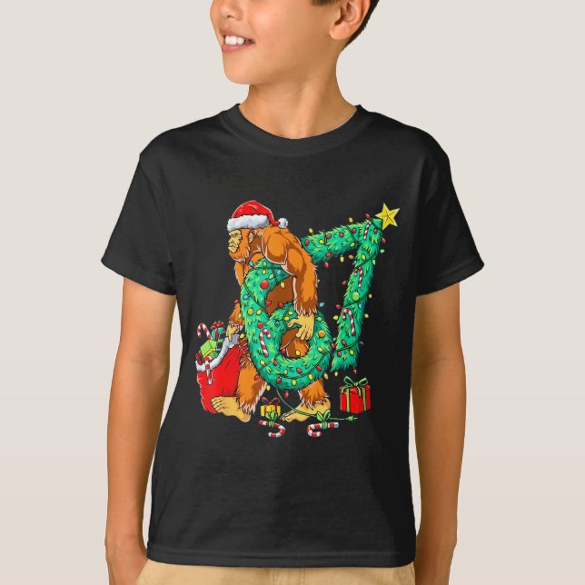 Bigfoot 67 Meme Christmas Tree 67 Baseball Lifesty T-Shirt (Front)