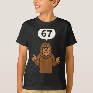Bigfoot 67 Meme Six Seven Funny Sasquatch  T-Shirt