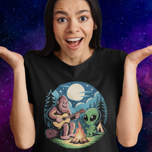 Bigfoot Alien UFO Cryptid Encounter Paranormal Tri-Blend Shirt